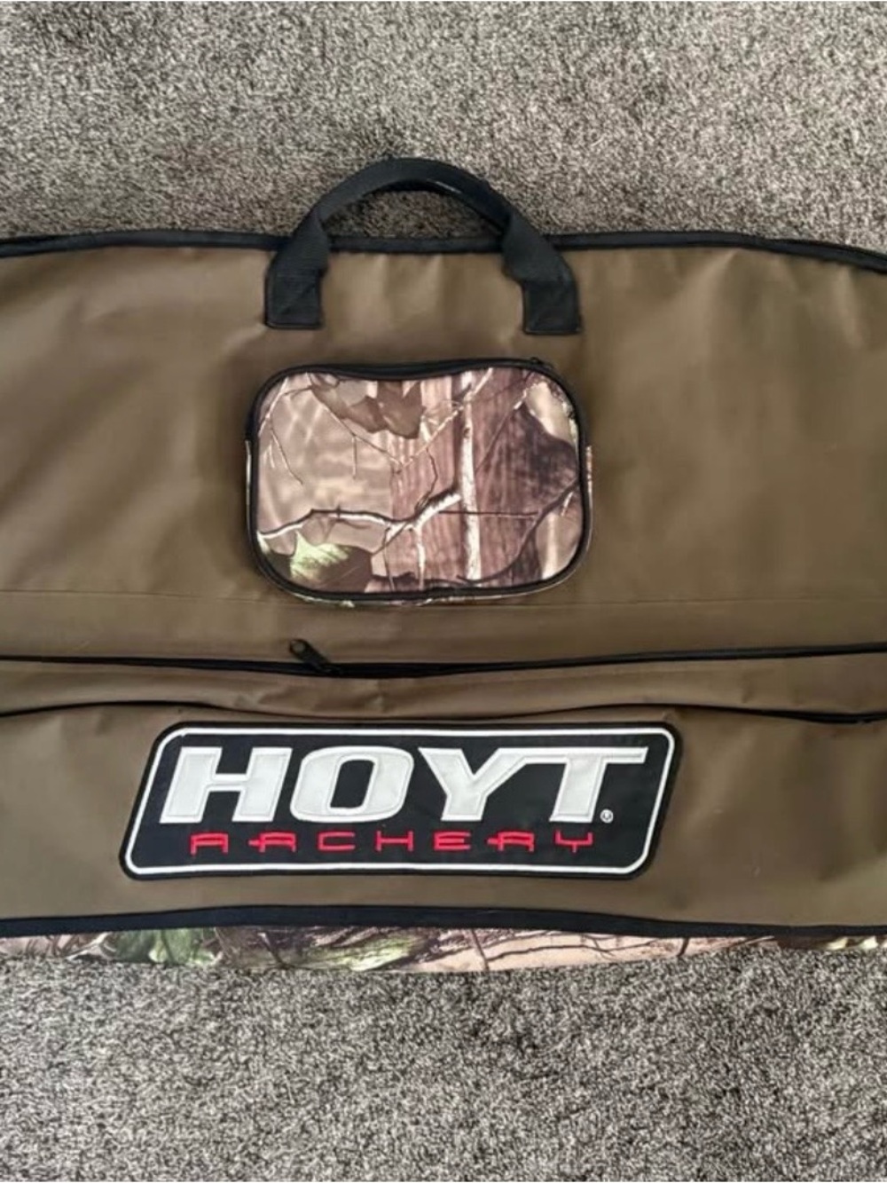 Hoyt Archery Olive Green Gear Bag with Camo Pocket